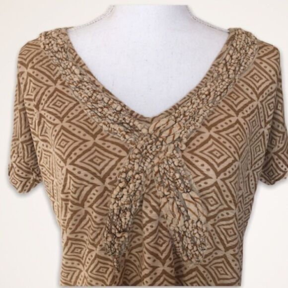 Anthropologie C. Keer Diamond Tile Top - Picture 2 of 7